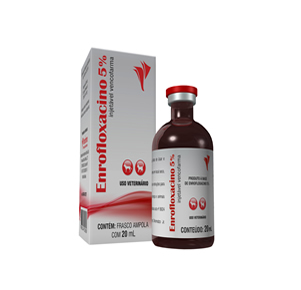 ENROFLOXACINO INJ 5% FR 20 ML