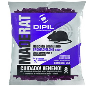 MADERAT VERMELHO RATICIDA GRAN. 25 GR. (S.A.R.)