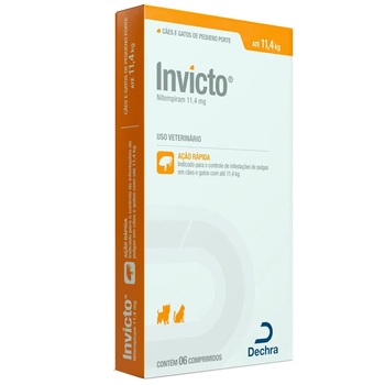 INVICTO 11,4 MG 6 CP -  ATÉ 11,4KG